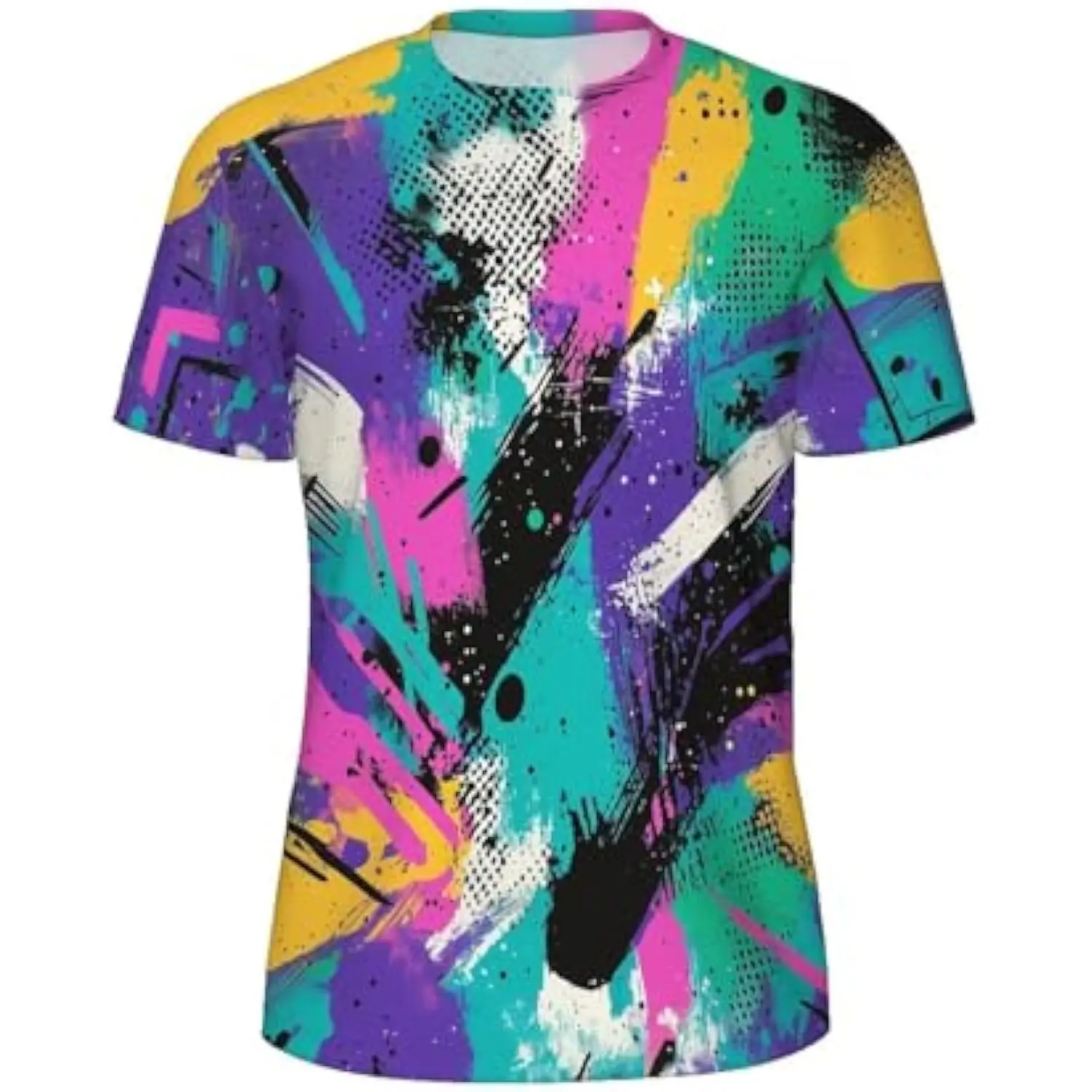 تي شيرتات قصيرة الأكمام مطبوعة ثلاثية الأبعاد للرجال، مقاس كبير 6XL تي شيرت للبالغين ملابس عصرية للرجال بأشكال غير منتظمة #6