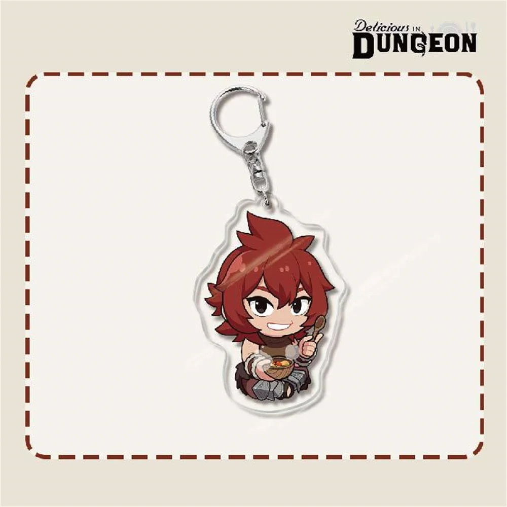 Cartoon Anime Pendant Keychains Holder Car Key Chain Key Ring Mobile Phone Bag Hanging Laios Delicious in Dungeon Keyring 6cm