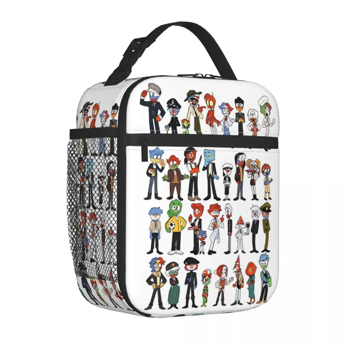 

Lunch Bag Funny Countryball Cartoon Portable Insulated Lunch Box For Student Travel Cooler Bag Leisure Oxford Tote Food Bags