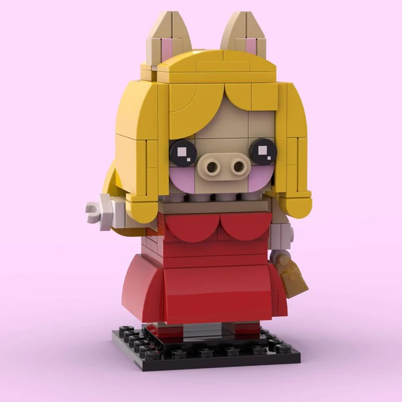 

163pcs MOC Miss Piggy The Muppetser Brickheadz Building Blocks Christmas Gift Learning toy activities Creative Birthday gift