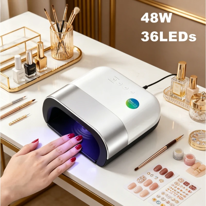 2026 NEW UV LED Cordless Manicure Lamp UV Lamp for Gel Nail 4 Smart Timer and Sensor Home Salon Manicures with Settings