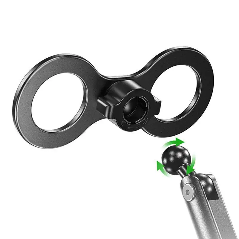 Dual Head Dual Position Phone Mount 17mm Ball Head Strong Magnetic Car Holder Adjustable Durable Car Phone Holder