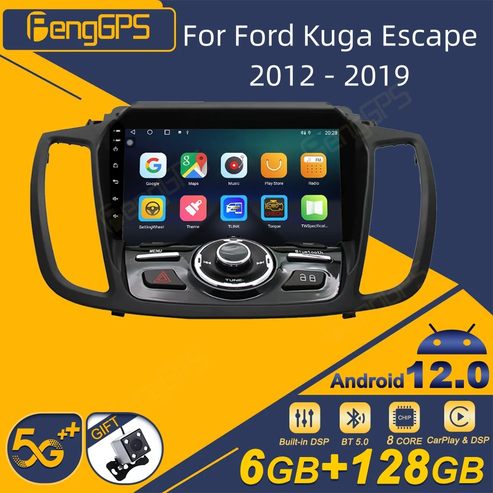

Для Ford Kuga Escape 2012-2019 Android Автомобильный радиоприемник 2Din Стереоприемник Авторадіо Автомобильный мультимедийный плеер GPS Navi Экран головного устройства