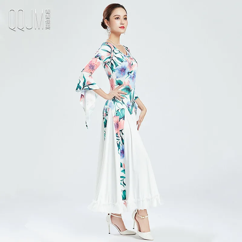 

2026 Newest Woman Ballroom Dance Competition Dress Dance Ballroom Waltz Standard Dance Dress Women Ballroom Costumes L144