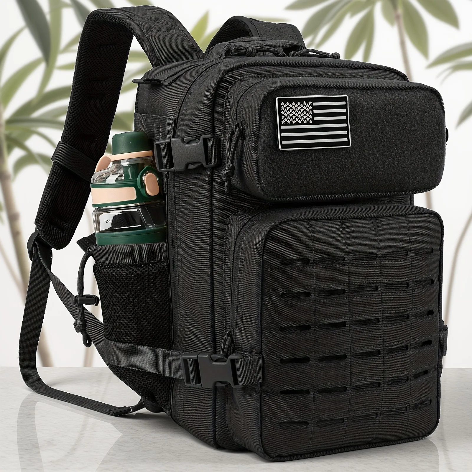 

25L Tactical Backpack Outdoor Bag Fitness Backpack MOLLE Backpack Women's/Men's Hiking Survival Backpack Men's Dual Cup Holder