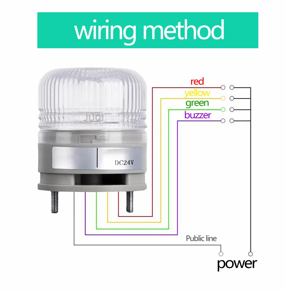 Integrado Três Cores Adiada Luz de Alarme Pequeno, LED Luz de Advertência, Som, Silêncio, Vermelho, Amarelo, Verde, 12V, 24V, 220V