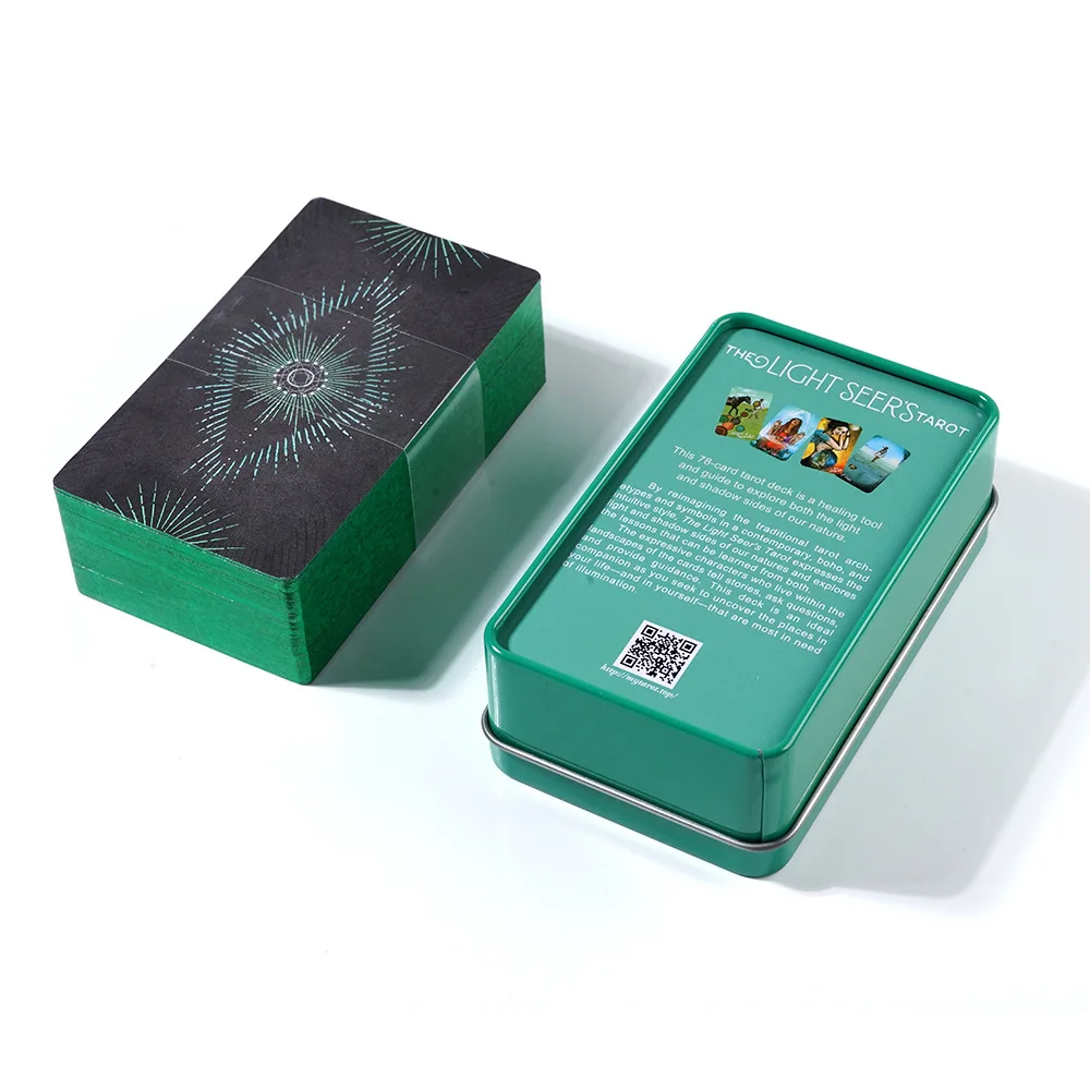 High-Quality Tin Box Packing The Light Seers Tarot Card And Adventur Time Tarot Fate Divination Family Party Tarot Card Options