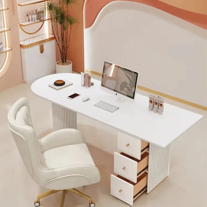 M Beauty salon medical beauty consultant reception negotiation table chairs light luxury slate office desk