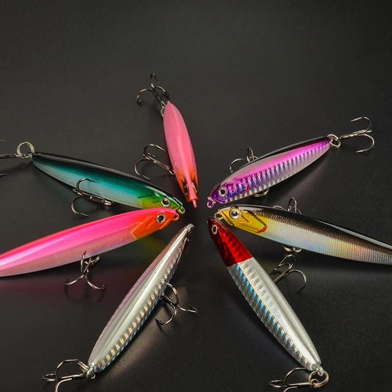 

5pcs Top Water Pencil Bait 10g-24g Fishing Wobblers Bass Artificial Hard Bait Accessories Common for Freshwater Sea Fishing
