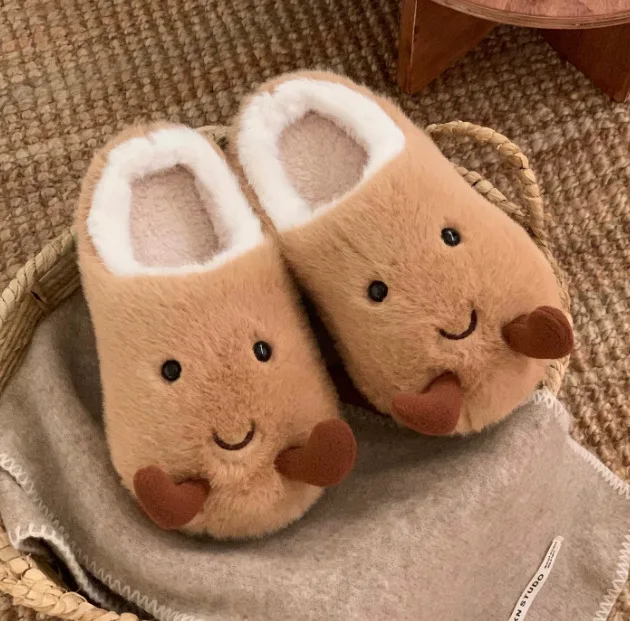 Creative Fun Peanut Home Slippers Women's Winter Indoor Household