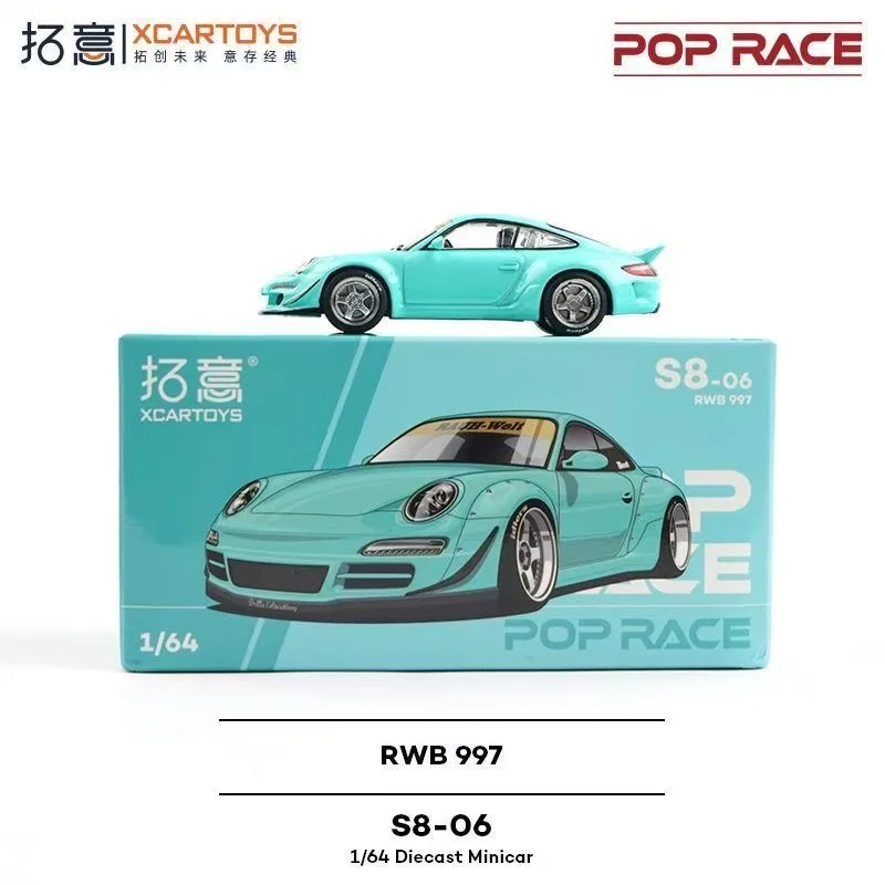 POPRACE model 1:64 new Porsche sports car collection ornaments RWB997 model toy