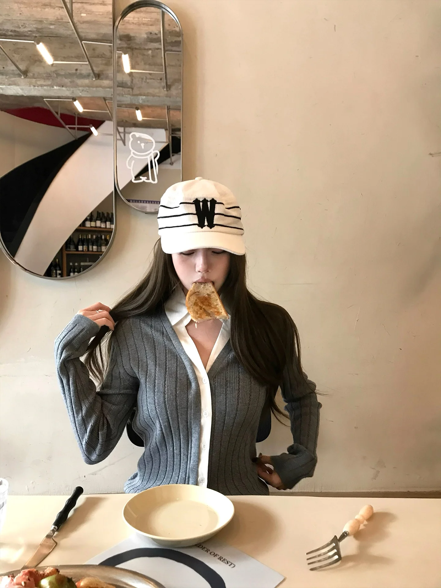 

Корейский вязаный кардиган с длинными рукавами, из смесовой шерсти и полиэстера, для женщин, модный, весенне-осенний сезон