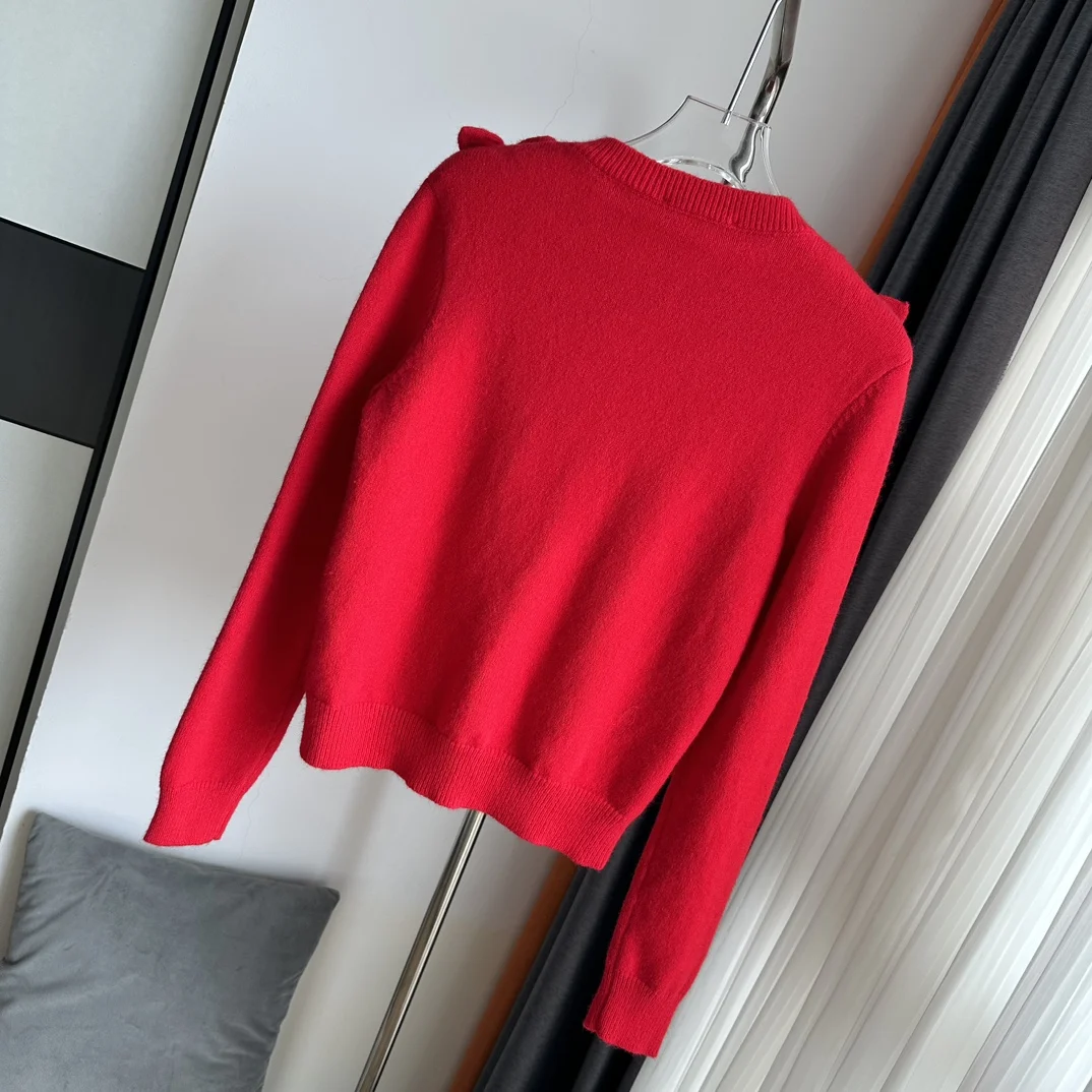 Women's Clothing bow crew neck sweater No.12