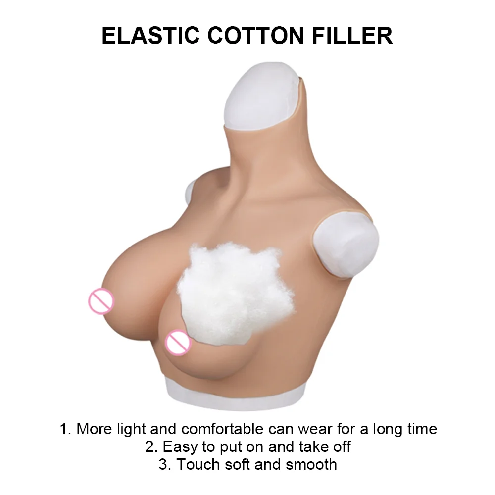 Tgirl False Tits Fake Boobs Silicone Breast Forms Sexy Huge Tit for Crossdresser Transgender Drag Sissy Cosplay Chest