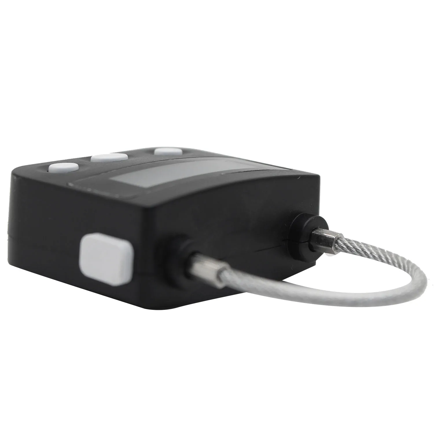 AT44-Metal Timer Lock USB LCD Display Metal Electronic Rechargeable Timer Padlock Black