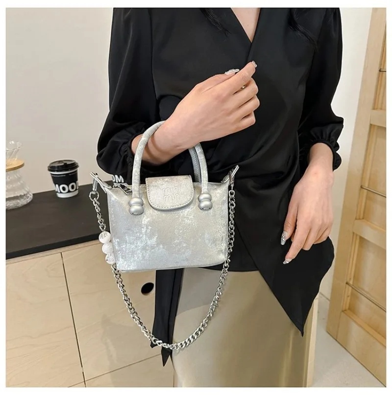 

Fashionable Leather Diaper Bag Ladies Elegant Classic Tote Messenger Bag Vintage Style Crossbody Handbag For Commute Party