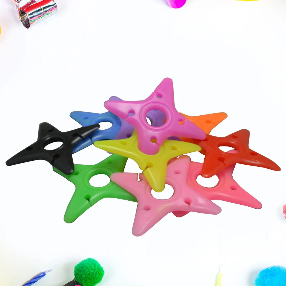 

10Pcs Silicone Cable Winder Organizer for Earphone Headphone Mp3 Mp4 - Colorful Dart Star Design Reusable Wire Holder Storage