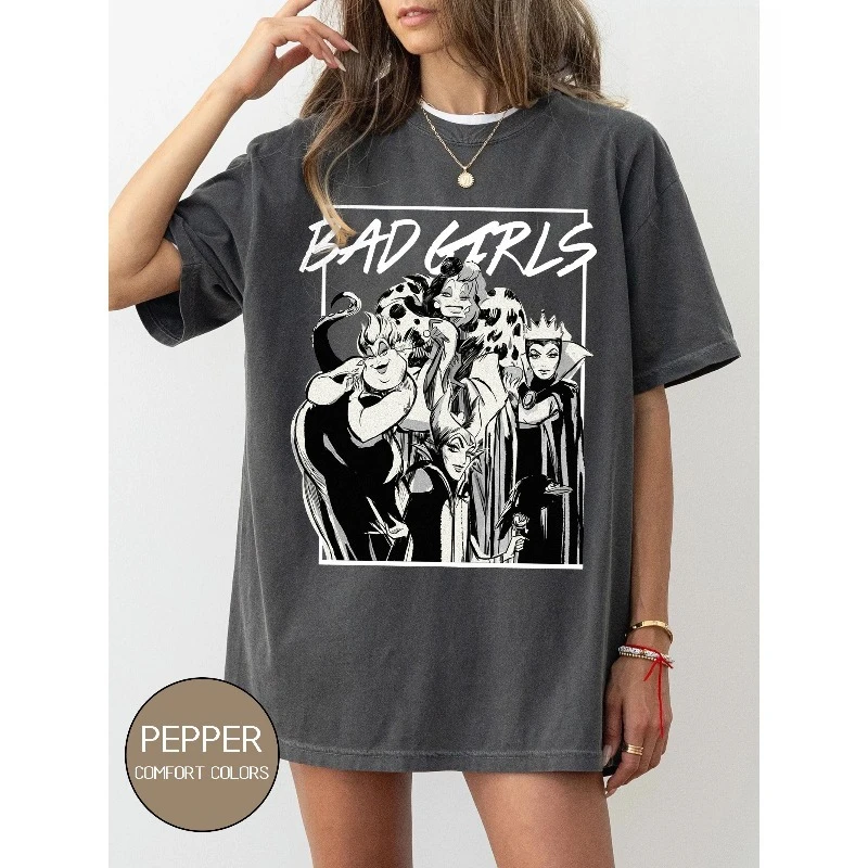 

Рубашка Disney Bad Girl Рубашка Disney Villain Футболка Wicked Witch Club Футболка Забавный свитшот Villain Унисекс Всесезонные топы