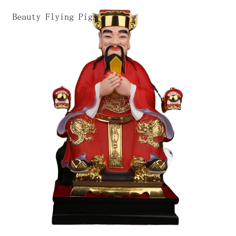 

1PCS resin painted new type of City God statue home ancestral hall Buddha statue handicraft decoration