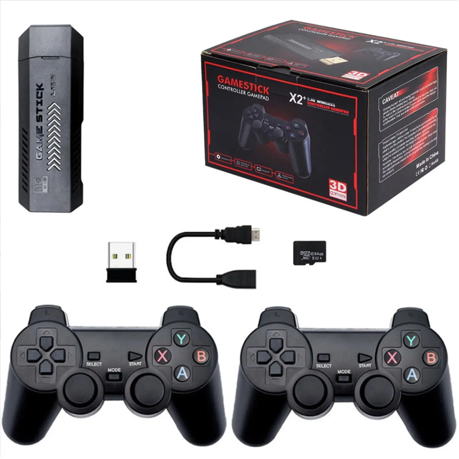 

New X2 Retro Gaming Console 20,000+ Classic Games HD Output 64GB Memory Video Game Console Two-Player Battles