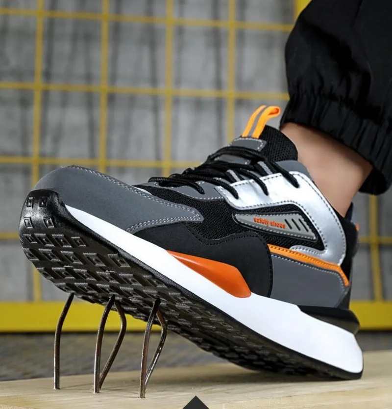 

25 High Quality Indestructible Safety Shoes Men Work Sneakers Light Security Boots Men Puncture-Proof work Boots Steel Toe Shoes