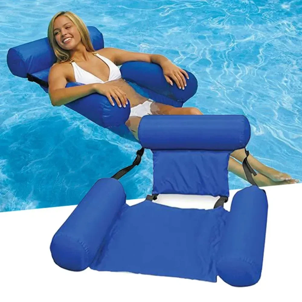 Sedia gonfiabile estiva pieghevole fila galleggiante in PVC piscina amaca ad acqua materassi ad aria letto spiaggia Sport acquatici sedia a sdraio