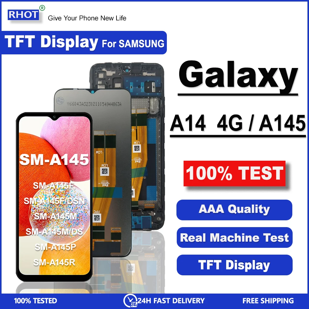 

6.6" For Samsung Galaxy A14 4G LCD Display Touch Screen Digitizer Assembly Display Screen For Galaxy A145 LCD A145F A145M A145P