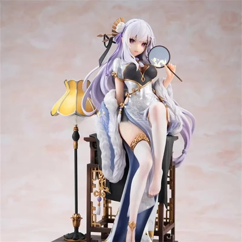 

In Stock Re:Zero Starting Life in Another World Emilia Anime Character, Emilia Rem Action Figure, PVC Model Decoration Toy Gift