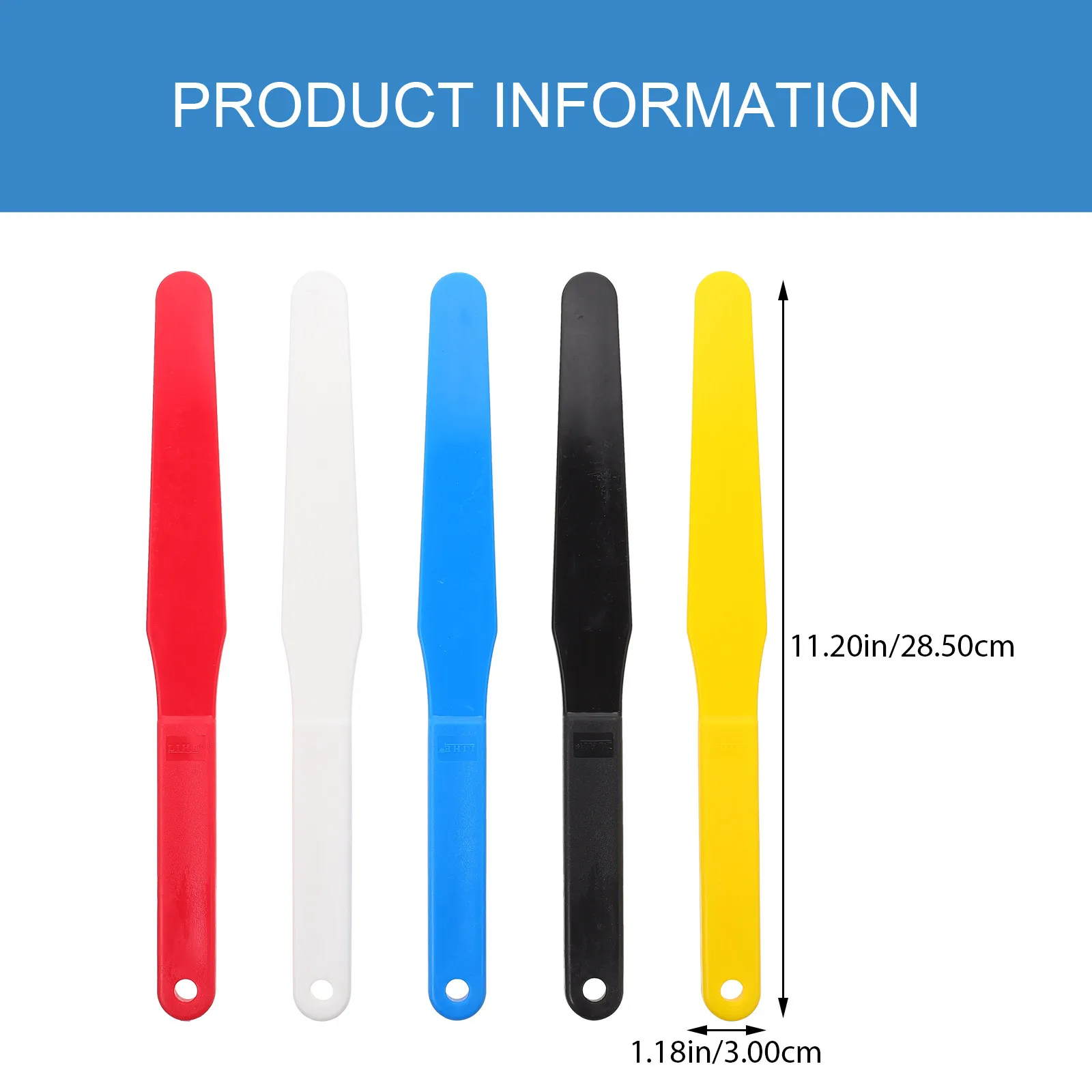 5Pcs Ink Screen Printing Shovels Plastic Mixing Spatulas Random Color Portable Paint Scrapers Oil Painting Accessories