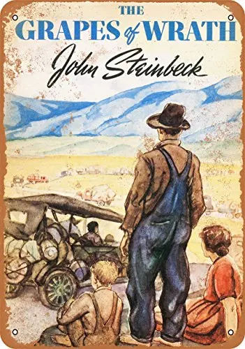 Wall-Color  Metal Sign - 1939 The Grapes of Wrath First Edition - Vintage Look