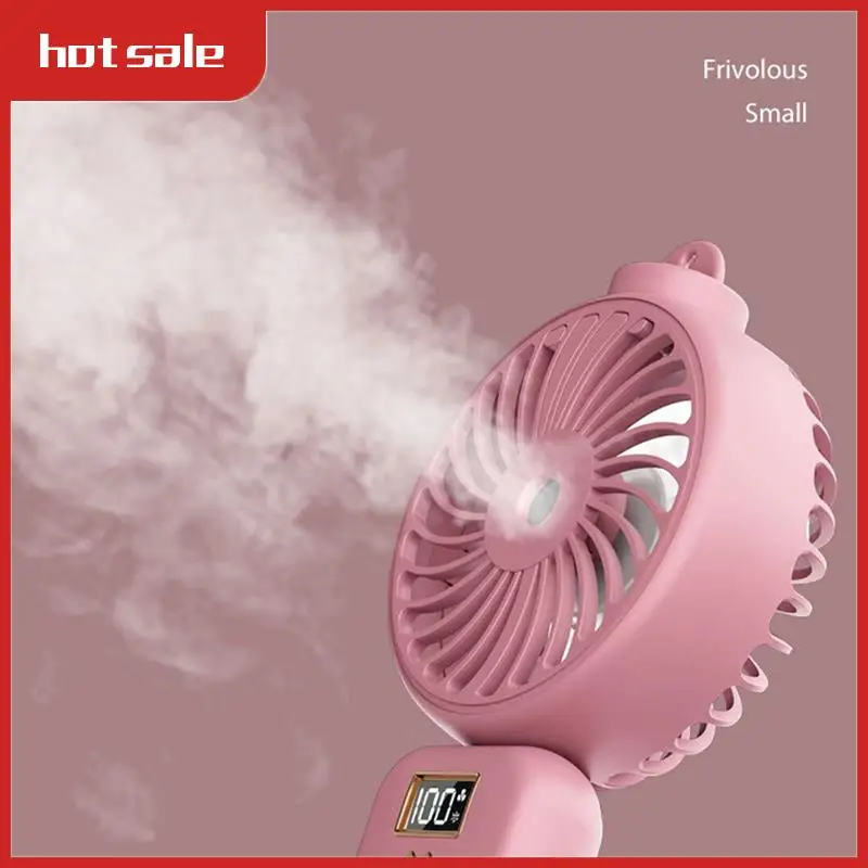 

A25I-5000Mah Портативный вентилятор с распылителем и ЖК-дисплеем USB Mute Беспроводной мини-электрический вентилятор Перезаряжаемый вентилятор с распылителем воды