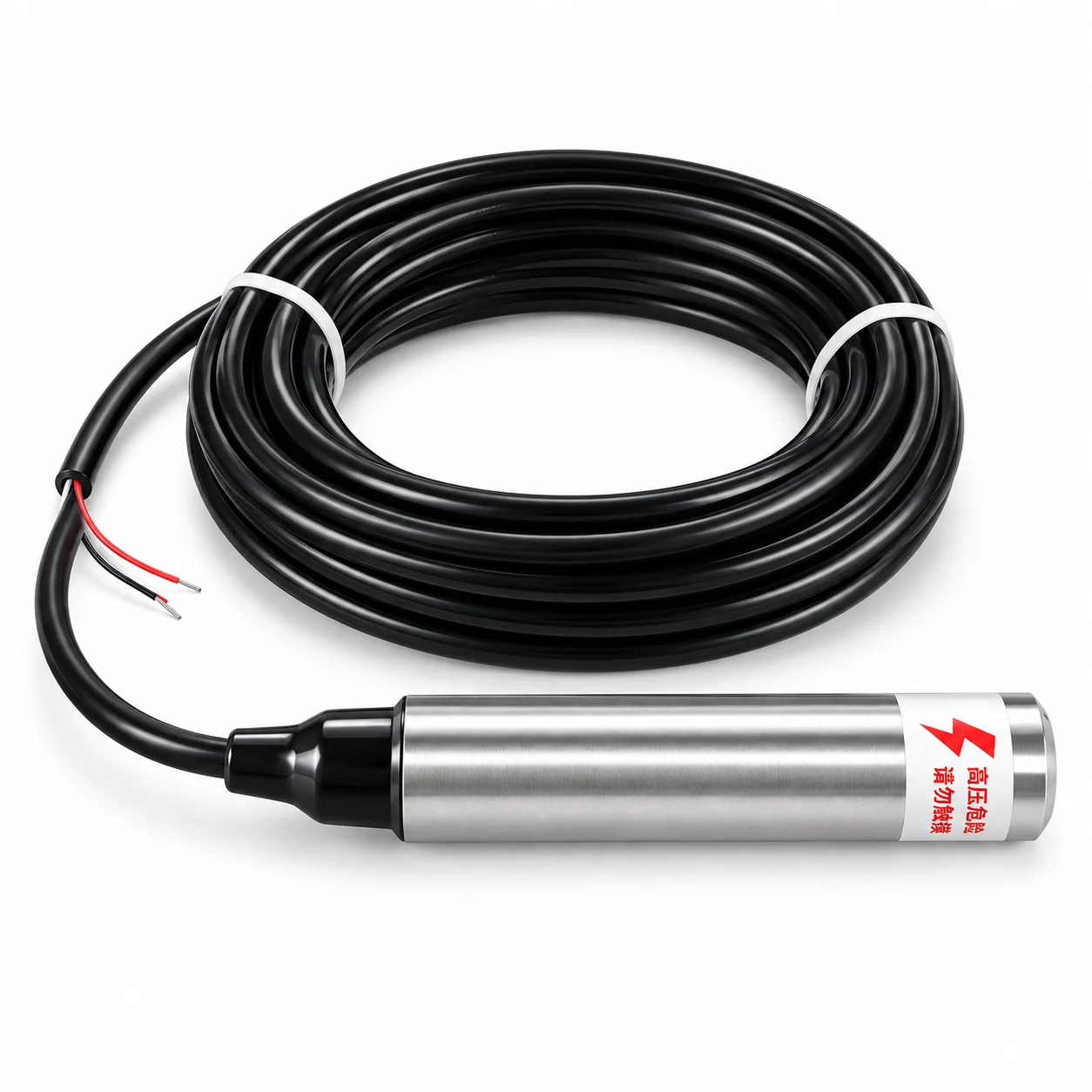 Submersible Water Level Sensor 4-20mA RS485 Liquid Level Transmitter 1-20m Range Stainless Steel Probe for Tank Well