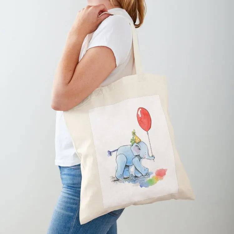 Birthday Rainbow Reflection Tote Bag Canvas Cloth bag Handbags women woman shopping bag