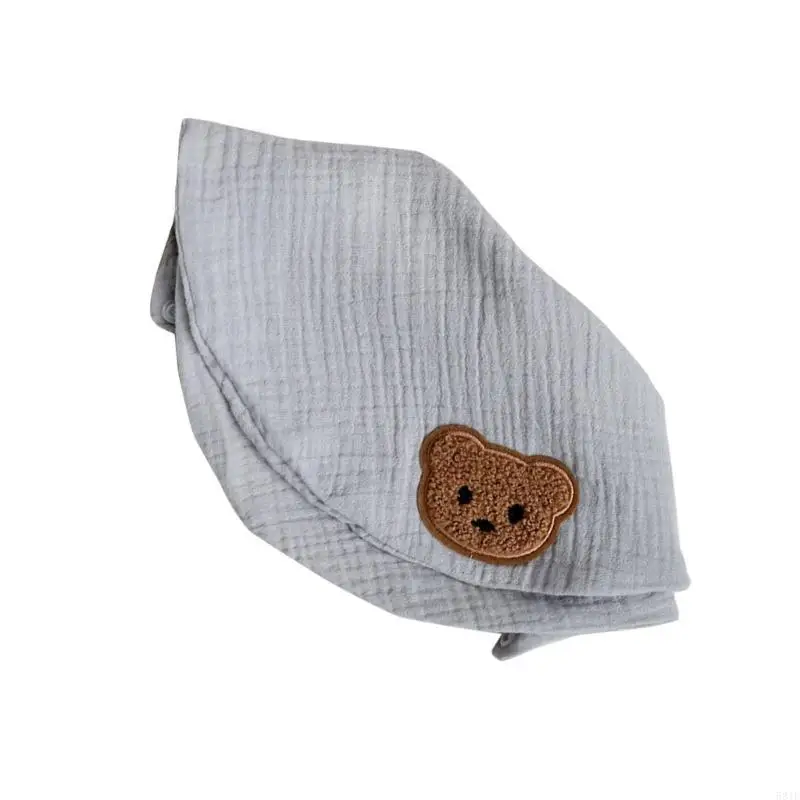 

581F Infants Drooling Bib Bandana Scarf 2-Layer Soft and Breathable Toddler Saliva Towel for Newborns Baby Burping Cloth