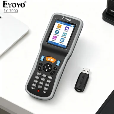 Eyoyo EY-7000 2D Barcode Scanner Handheld Wireless Data Collector Inventory Counter Scanner LCD Portable Bar Code Scanner​