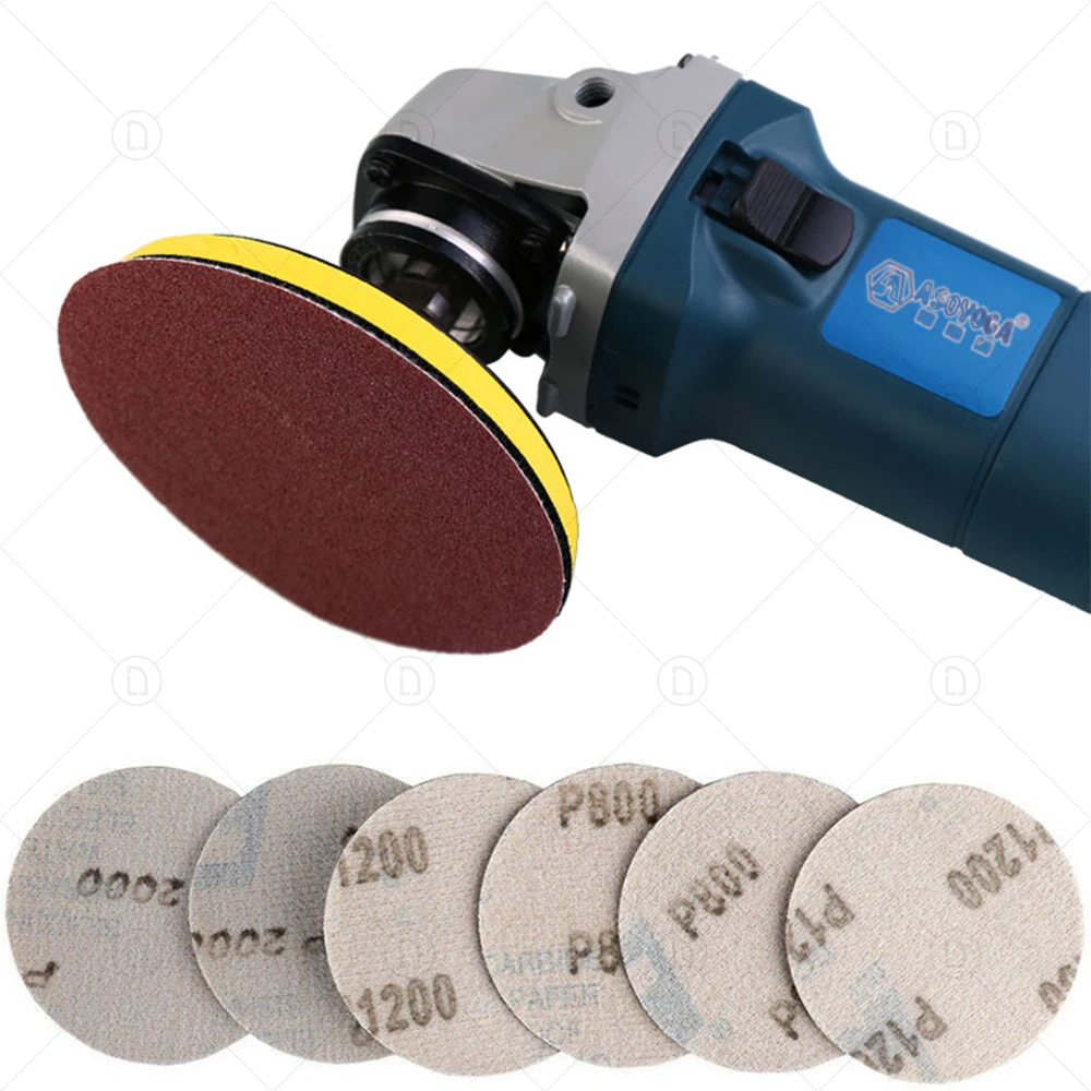 2 3 4 5 6 7 Inch Round Sandpaper Disk Abrasive Polish Pad Plate Sanding Polishing Grit Paper Disc Buffing Sheet Sander