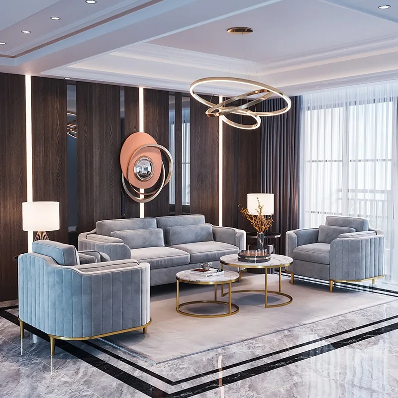 

dd-Nordic Light Luxury Modern Three-seat Sofa Simple and Beautiful Living Room Leather Sofa