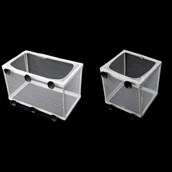 Aquarium Mesh Hatchery Fish Fry Breeder Box Separation Net with Suction Cups