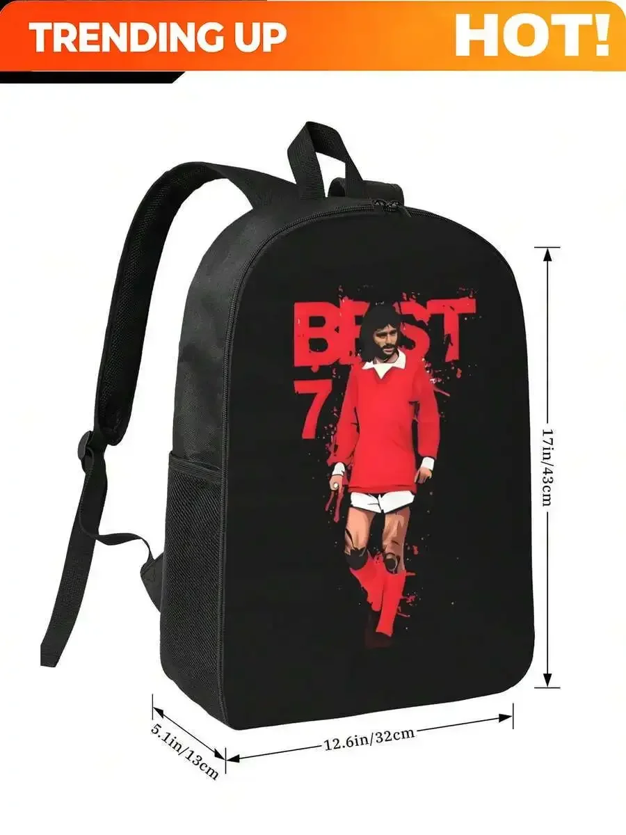 Custom Bag George Best Football Legend School Backpack For Men Women - Backpack For Adults Youth Business Daily Commute - Laptop