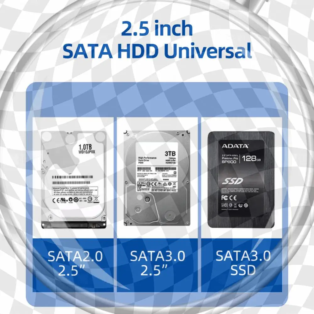 Type-C USB3.1 SATA Hard Drive Enclosure Transfer Speed 6Gbps Portable Hardisk 6TB Plug and Play for Windows/ Os /Linux System
