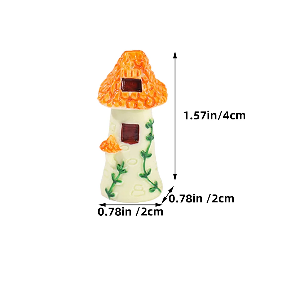 6 قطع من ديكور الحديقة الصغيرة المصنوعة من الراتنج مع تفاصيل واقعية لتزيين المناظر الطبيعية خفيفة الوزن لسطح المكتب في الفناء