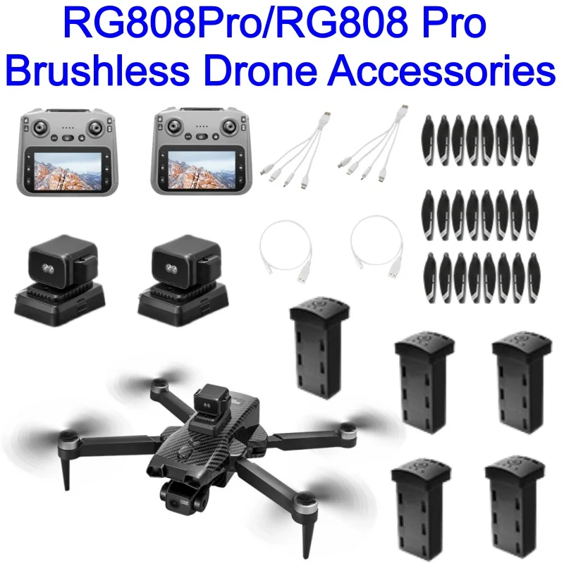 7.4V 1600mAh Battery For RG808 Pro RG808Pro RC Drone Battery Quadcopter Spare Parts Accessories Propeller Obstacle Avoidance