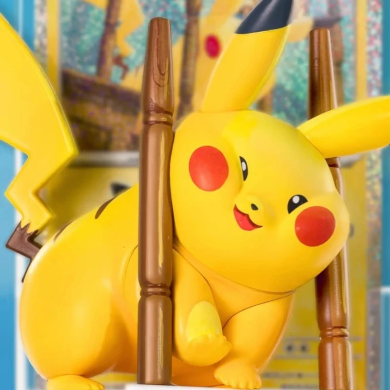 pokemon-30th-anniversary-pikachu-collectible-figure-set-with-background-card-display-stand-anime-model-toy-simp-chinese-version
