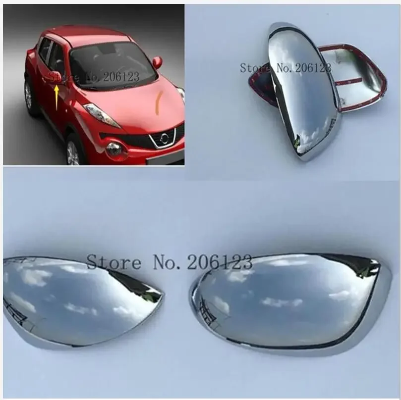 Accessories For Nissan Juke 2011 2012 2013 Door Mirror Cover Overlay Trim Rearview Panel Chrome Car Styling