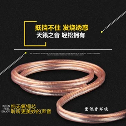 Audio cable connection cable, audiophile speaker cable, speaker cable, pure copper loose wire