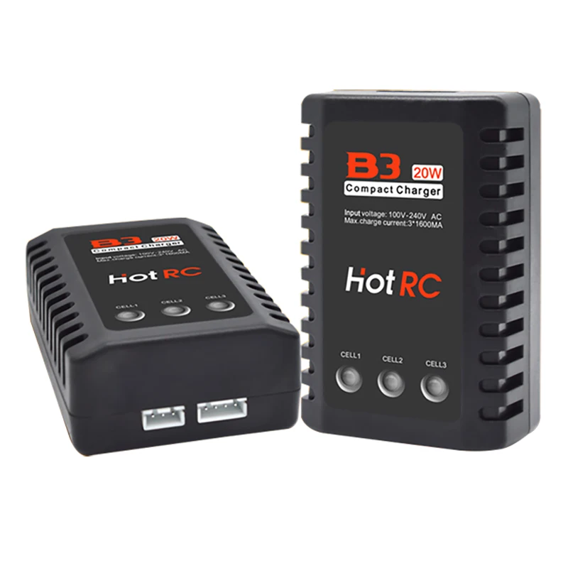 5PCS HOTRC IMAX B3 20W 1.6A Battery Compact Balance Charger Electric RC Drone Helicopter Quadcopter 2S 3S 7.4V 11.1V Electric To