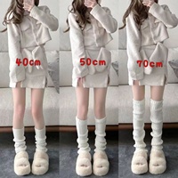 Korean Style Knitted Leg Warmers,Y2K Harajuku Aesthetic Sock Accessories, Warm Winter Knit Leg Covers For Daily Streetwear Party