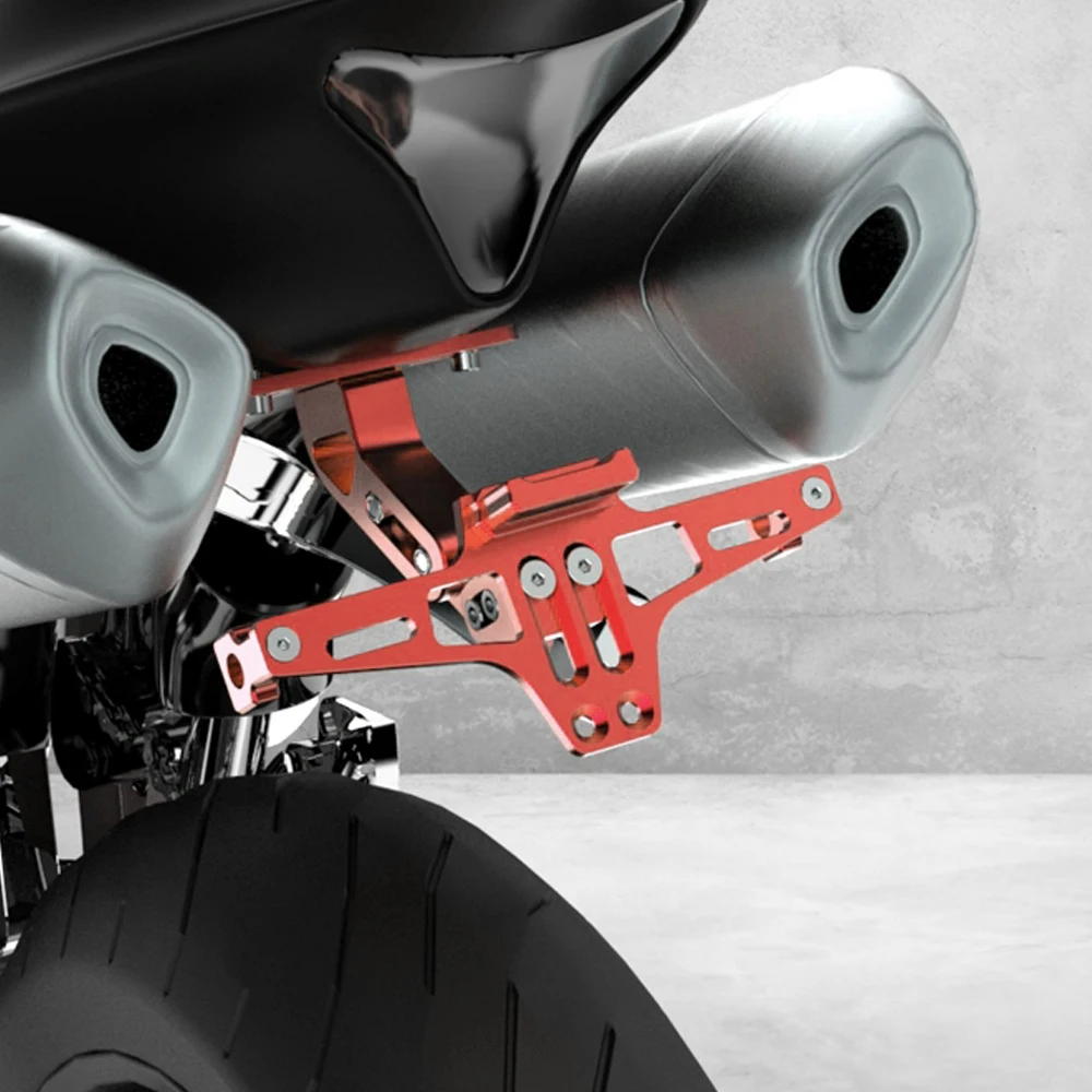 Motorcycle Rear License Plate Mount Holder Aluminum Alloy Bracket Motorcycle Modification  Accessories  Parts Universal