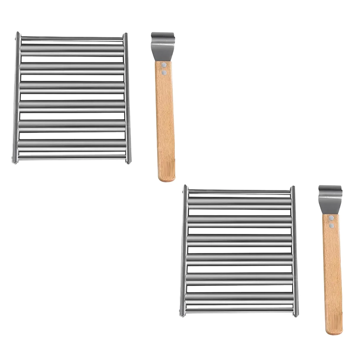 

A06T-Hot Dog Roller Sausage Roller Rack Stainless Steel Barbecue Hot Dog Rack Sausage Grill Rack Barbecue Hot