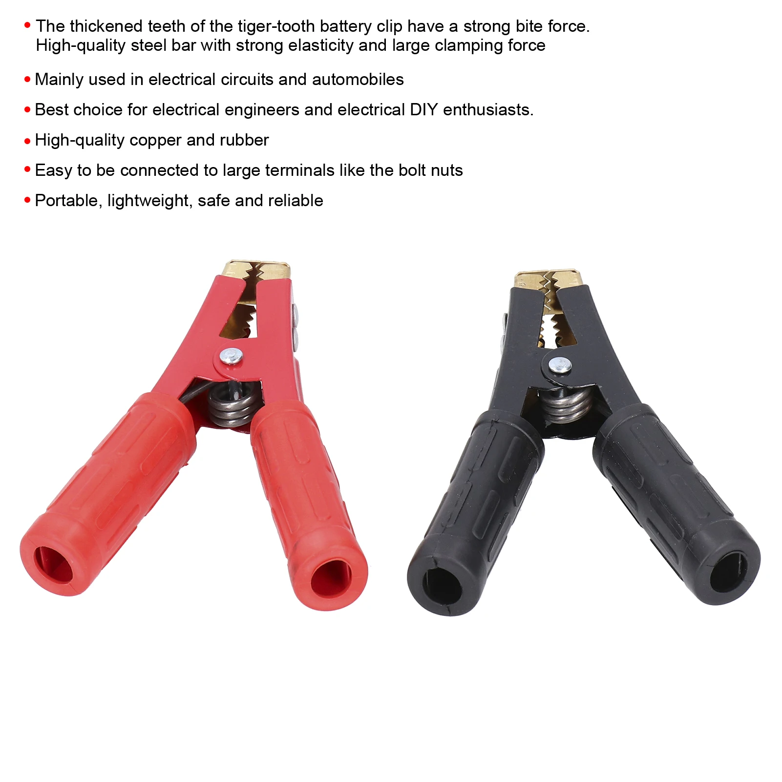 5 Pairs Battery Cable Clips Heavy‑Duty Insulated  Clamp 1000A Electrical Tester  Clips Welding Ground Clamp